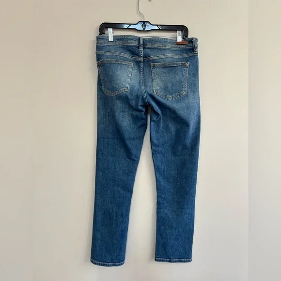 Pilcro Anthropologie Tapestry Patchwork Mid-Rise Slim Boyfriend Jeans, 27 - Picture 3 of 14